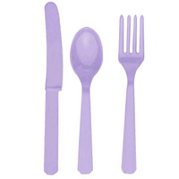 Lavender Forks, Knives and Spoons (8 each)