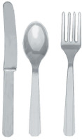 Silver Forks, Knives and Spoons (8 each)