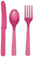 Bright Pink Asst. Cutlery