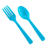 Forks & Spoons - Aqua Blue