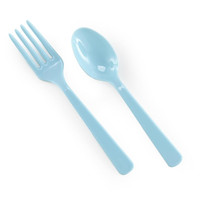 Fork & Spoons - Light Blue