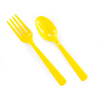 Forks & Spoons - Yellow