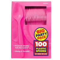 Bright Pink Big Party Pack Spoons