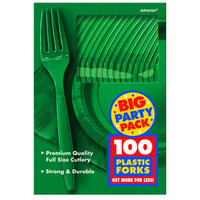 Festive Green Big Party Pack Forks