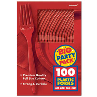Apple Red Big Party Pack Forks
