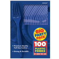Bright Royal Blue Big Party Pack - Forks