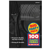 Black Big Party Pack - Forks