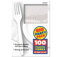 Frosty White Big Party Pack - Forks