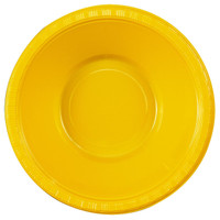 School Bus Yellow (Yellow) Plastic Bowls