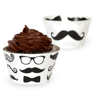 Mustache Cupcake Wrappers