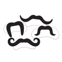 Assorted Elastic Mustaches (4)