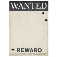 Gangster Wanted Sign