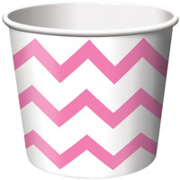 Chevron Stripe Treat Cups - Pink (6)