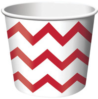 Chevron Stripe Treat Cups - Red (6)