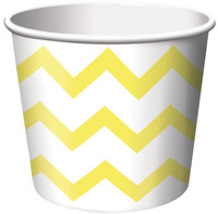 Chevron Stripe Treat Cups - Yellow (6)