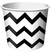 Chevron Stripe Treat Cups - Black (6)