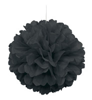 Black Hanging Puff Ball