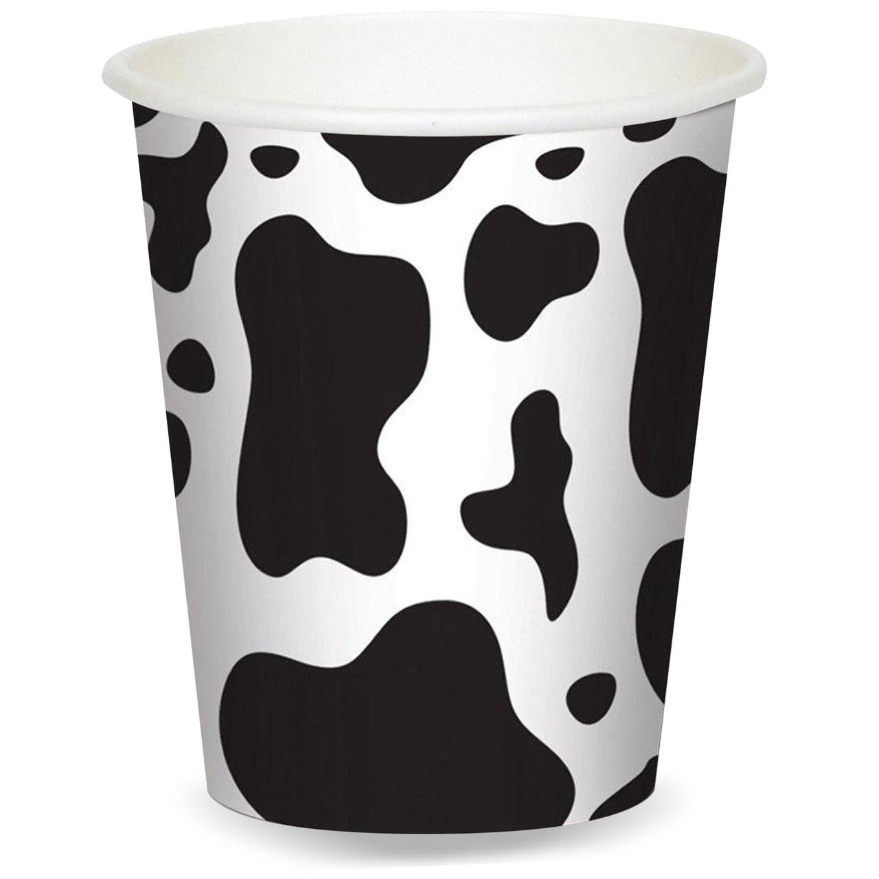 Cow Print 9 Oz Paper Cups 8 Thepartyworks