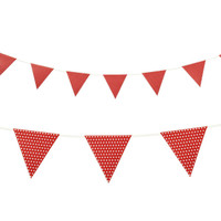 Red with Polka Dots - Paper Flag Banner