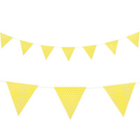 Yellow with Polka Dots - Paper Flag Banner