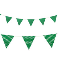 Green with Polka Dots - Paper Flag Banner