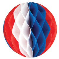 Red, White and Blue 12" Honeycomb Ball
