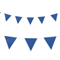 Blue with Polka Dots - Paper Flag Banner