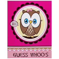 Look Whoo's 1 Pink Invitations