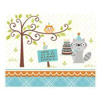 Creative Converting Tischdecke 137x250 Cm – Happi Woodland Girl, Kunststoff, Mit Wald-Motiv Für Kindergeburtstag