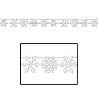 Glittered Snowflake Streamer