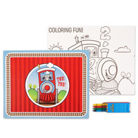 Two - Two Train 2nd Birthday Activity Placemat Kit for 4