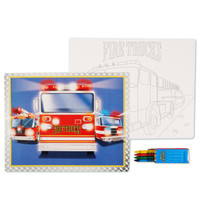 Fire Trucks Activity Placemat Kit for 4