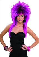 80's Purple Pizazz Adult Wig