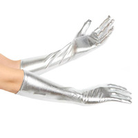 Silver Lam&eacute; Adult Gloves
