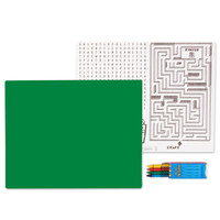 Solid Green Activity Placemat Kit for 4