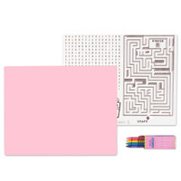 Pastel Pink Activity Placemat Kit for 4
