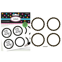 Scalloped Paper Labels- Black