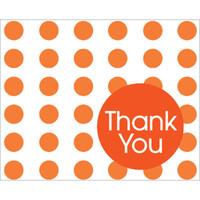 Sunkissed Orange Dots Thank You Notes (8)