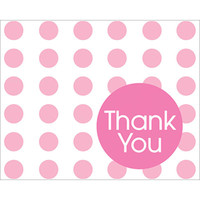 Candy Pink Dots Thank You Notes (8)