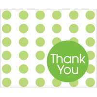 Fresh Lime Dots Thank You Notes (8)