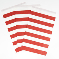 Classic Red Chevron Paper Treat Bags (10)