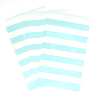 Pastel Blue Striped Paper Treat Bags (15)