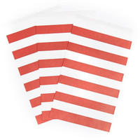 Classic Red Striped Paper Treat Bags (15)