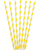 Yellow Striped Paper Straws