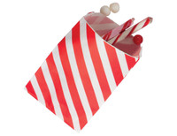 Red Striped Favor Bags