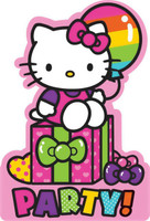 Hello Kitty Rainbow Invitations (8)
