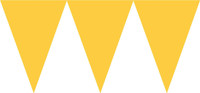 Yellow Paper Pennant Banner