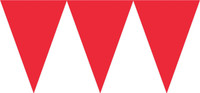 Red Paper Pennant Banner