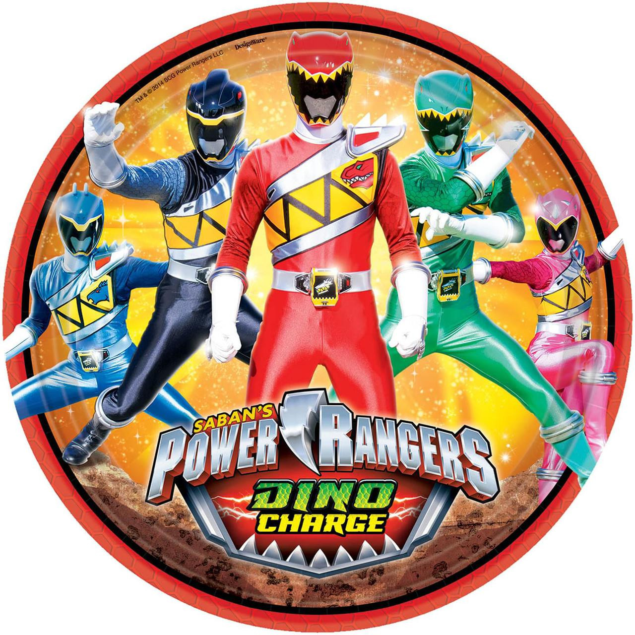 Power Rangers Dino Charge Dinner Plates 8 Thepartyworks