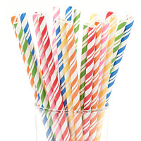 Assorted Striped Paper Straws
